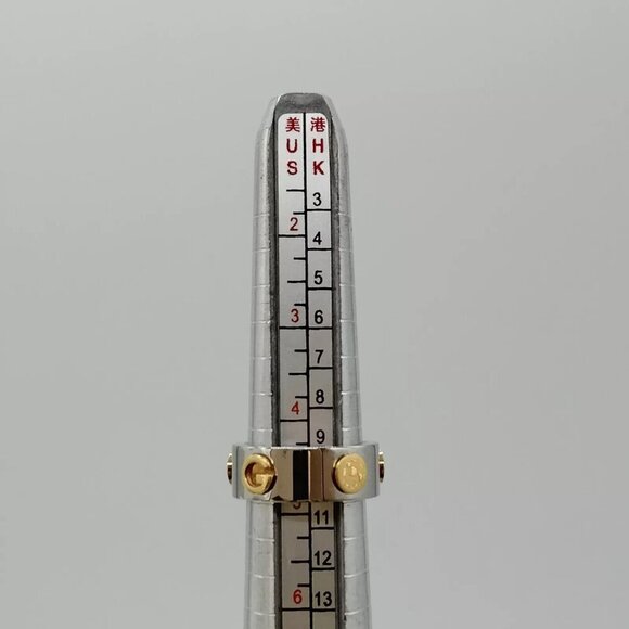 Authentic vintage GUCCI Combi Ring US 4.5-5 Gold Steel K18 - Picture 7 of 8